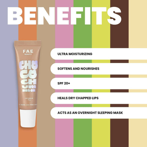 FAE Beauty Choco Chumma Chocolate Milk Lip Balm SPF 20+ - Sheer Brown 10 gm